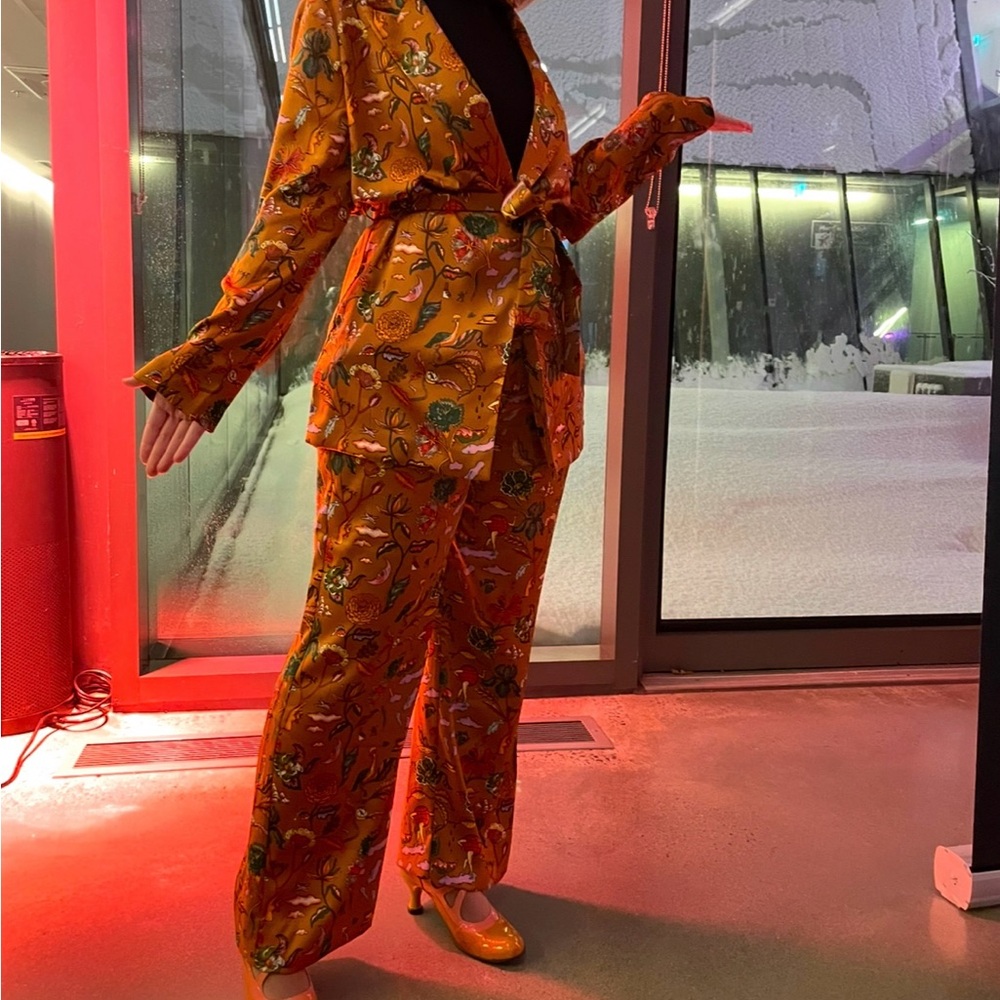 Scoth & Soda Floral Orange Women's Pantsuit